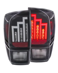 ANZO 2016-2017 Toyota Tacoma LED Taillights Black - 311281
