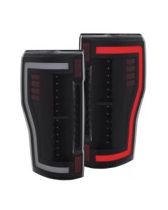 ANZO 2017+ Ford F-250 LED Taillights - Black/Clear - 311287