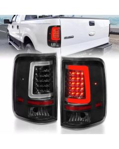 ANZO 2004-2006 Ford F-150 LED Tail Lights w/ Light Bar Black Housing Clear Lens - 311342