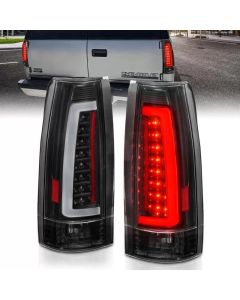 ANZO 1999-2000 Cadillac Escalade LED Taillights Black Housing Clear Lens Pair - 311344