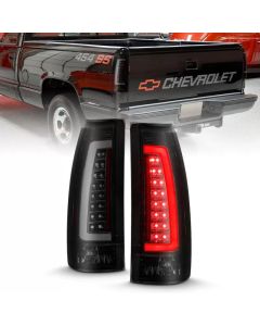 ANZO 1999-2000 Cadillac Escalade LED Taillights Black Housing Smoke Lens Pair - 311345
