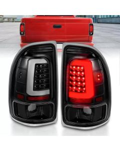 ANZO 1997-2004 Dodge Dakota LED Taillights Black Housing Clear Lens Pair - 311347