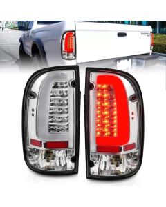 ANZO 95-00 Toyota Tacoma LED Taillights Chrome Housing Clear Lens (Pair) - 311355