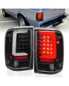 ANZO 1993-1997 Ford  Ranger LED Tail Lights w/ Light Bar Black Housing Clear Lens - 311359