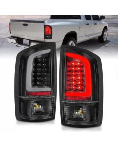 ANZO 2002-2006 Dodge  Ram 1500 LED Tail Lights w/ Light Bar Black Housing Clear Lens - 311368