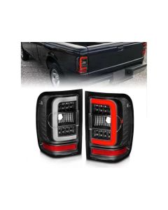 ANZO 2001-2011 Ford  Ranger LED Tail Lights w/ Light Bar Black Housing Clear Lens - 311390