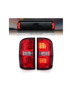 Anzo USA LED Tail Lights Black Housing Red/Clear Lens  GMC Sierra 2014-2018- ANZO-311399