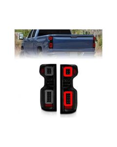 Anzo 19-21 Chevy Silverado Work TruckFull LED Tailights Black Housing Smoke Lens G2 (w/C Light Bars) - 311418