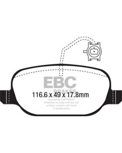 EBC 2014+ Alfa Romeo 4C 1.75L Turbo Redstuff Rear Brake Pads - DP32236C
