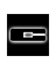 ORACLE Lighting Universal Illuminated LED Letter Badges - Matte Blk Surface Finish - C SEE WARRANTY - 3141-C-001