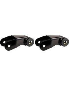 RockJock XJ Cherokee Boomerang Leaf Spring Shackles 5in w/ Urethane Bushings and Hardware - JS-9081