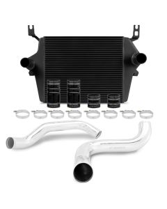 Mishimoto 99-03 Ford 7.3L Powerstroke PSD Black Intercooler Kit w/ Polished Pipes - MMINT-F2D-99KBKP