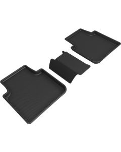 3D MAXpider 18-21 Volkswagen Tiguan Kagu 2nd Row Floormats - Black - L1VW10621509