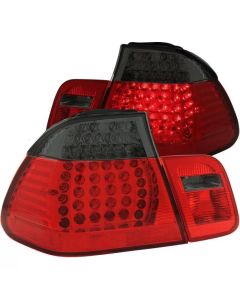 ANZO 1999-2001 BMW 3 Series E46 LED Taillights Red/Smoke 2pc - 321126