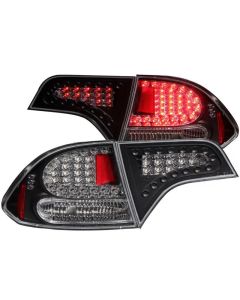 ANZO 2006-2011 Honda Civic LED Taillights Black - 321152