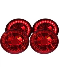 ANZO 2005-2010 Chevrolet Corvette LED Taillights Red 4pc - 321168