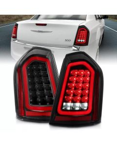 ANZO 11-14 Chrysler 300 LED Taillights Black w/ Sequential - 321343
