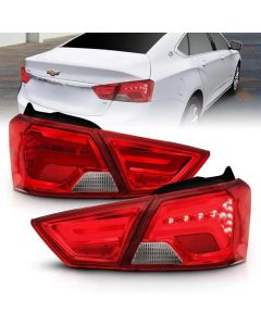 ANZO 14-18 Chevrolet Impala LED Taillights Red/Clear - 321346