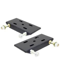 RockJock YJ Leaf Spring Plates For 2 1/2in Springs w/ Shock and Sway Bar Mounts Pair - CE-9031J