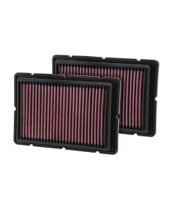 K&N Replacement Air Filter 05-09 Ferrari F360 11.125in O/S Length x 7.625 O/S Width x 1.313in H - 33-2494
