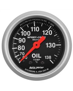 AutoMeter GAUGE OIL TEMP 2 1/16in. 60-140deg.C MECHANICAL SPORT-COMP- AUTO-3341-M