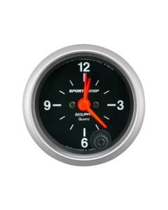 AutoMeter GAUGE CLOCK 2 1/16in. 12HR ANALOG SPORT-COMP- AUTO-3385