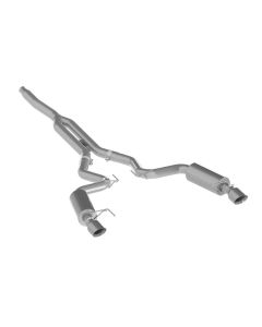 MBRP Aluminized Steel 3" Catback Dual Split Rear Street Version w/ 4.5" Tips Ford Mustang 2.3 EcoBoo - S7274AL