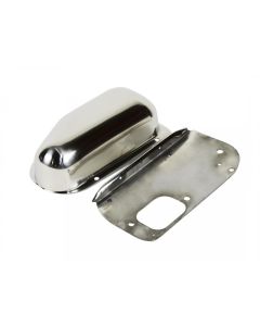 Kentrol 76-86 Jeep Wiper Motor Cover CJ - Polished Silver - 30459