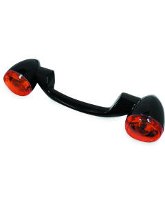 Bikers Choice 91-08 Touring 86-17 FLST Narrow Black Rear Turn Signal Bar Kit W/Amber Lens - 491157