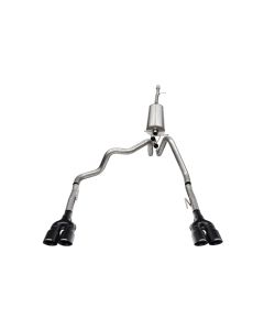 Corsa 19-24 Chevy Silverado 1500 CatBack Dual Rear Exit with Twin 4in Black Powder Ct ProSeries Tips - 21199BPC