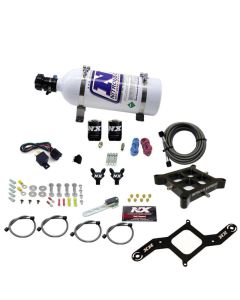 Nitrous Express 4150 Billet Crossbar Stage 6 Nitrous Kit (50-300HP) w/5lb Bottle - 60042-05