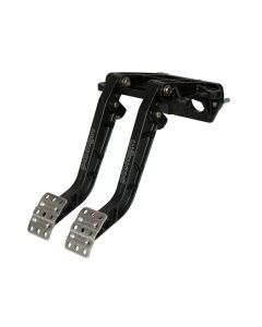 Wilwood Adjustable-Tandem Dual Pedal - Brake / Clutch - Fwd. Swing Mount - 7.0:1 - Black E-Coat - 340-14361