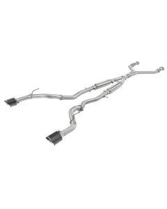aFe POWER Takeda 2.5in 304 SS CB Exhaust w/ Carbon Fiber Tips 17-19 Infiniti Q60 V6-3.0L (tt) - 49-36134NM-C