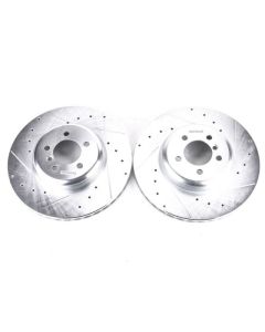 Power Stop 13-15 BMW 335i Front Evolution Drilled & Slotted Rotors - Pair - EBR1438XPR