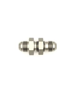 DeatschWerks 8AN Male Flare To 8AN Male Flare Bulkhead Adapter (Incl. Nut) - 6-02-0709