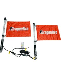 DragonFire Racing 2Ft Spiral Led Whip- Clear- sold in pairs - 522803