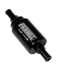 Russell 3/8 Male To 3/8 Male Barbed Fuel Check Valve - Black Anodized - 650625
