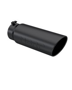 MBRP Black Coated 6" O.D. Angled Rolled End 5" Inlet 18" Length Exhaust Tip - T5125BLK