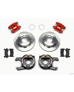 Wilwood D154 P/S Park Brake Kit Red 12 Bolt 2.75in offset Staggered Shock - 140-12570-R