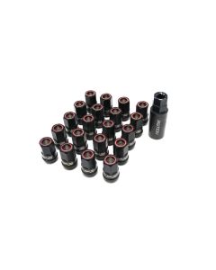 Wheel Mate Muteki HR38 Open End Lug Nuts 12x1.50 Titanium Chrome / Red Ring - HR3806TR