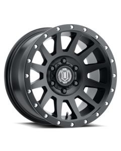 ICON Compression 17x8.5 6x135 6mm Offset 5in BS 87.1mm Bore Satin Black Wheel - 2017856350SB