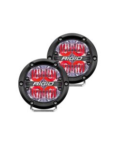 RIGID Industries 360-Series 4 Inch Led Off-Road Drive Beam Red Backlight Pair- RIGI-36116