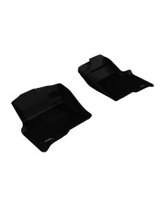 3D MAXpider 2009-2010 Ford F-150 Regular/Supercab/Supercrew Kagu 1st Row Floormat - Black - L1FR06711509