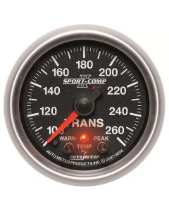 AutoMeter GAUGE TRANS TEMP 2 1/16in. 100-260deg.F STEPPER MOTOR W/PEAK/WRN SPORT-COMP- AUTO-3658