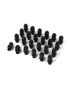 ICON Alloys Lug Nut Kit Black - 14x1.5 - 24 Lug Nuts w/ Custom Shank - 89141524B-ET
