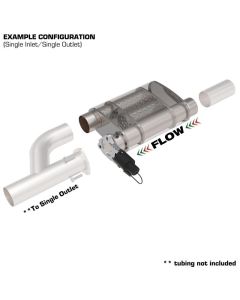 QTP 3in Weld-On 304SS Screamer Muffler w/Bolt-On QTEC Electric Cutout - 13300C