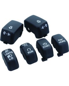 Bikers Choice 96-13 Big Twin & XL Black Switch Cap Kit - 483321