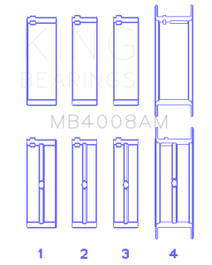 King Engine Bearings Nissan VG20E/VG20DET V6 (Size 0.5) Main Bearing Set - MB4008AM0.5