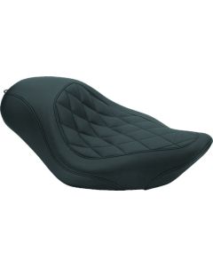 Mustang 04-21 Harley Sportster Wide Tripper Solo Seat Diamond Stitch - Black - 76728