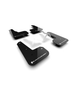 Rally Armor 23-24 Acura Integra Type S Black Mud Flap w/White Logo - MF129-UR-BLK-WH